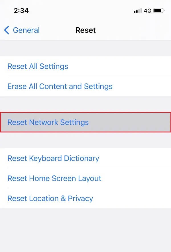 Reset-Network-Settings-on-iPhone كيفية إصلاح مشكلة عدم إعادة تعيين AirPods