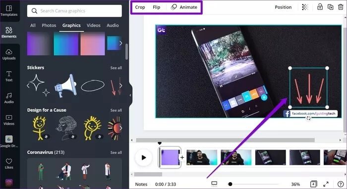 Resize-Elements_935adec67b324b146ff212ec4c69054f كيفية إنشاء مقاطع فيديو وتحريرها في Canva