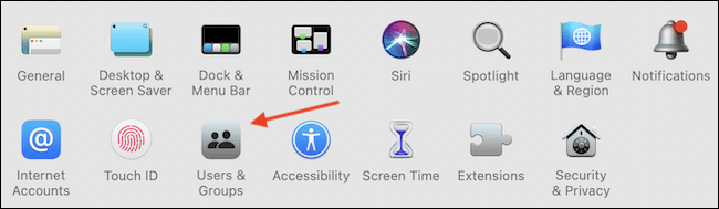 Select-Users-Groups كيفية حذف حساب مستخدم على جهاز Mac