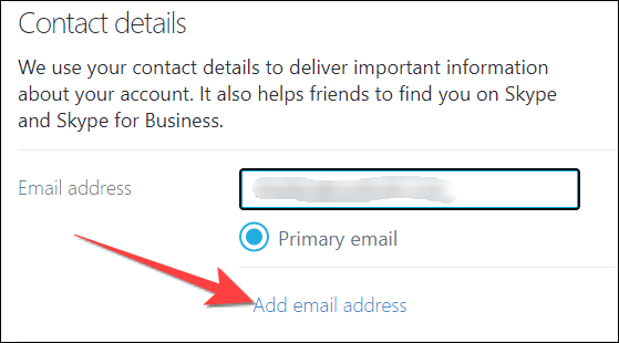 Select-add-email-address-link-option هل يمكنك حذف حساب Skype الخاص بك؟
