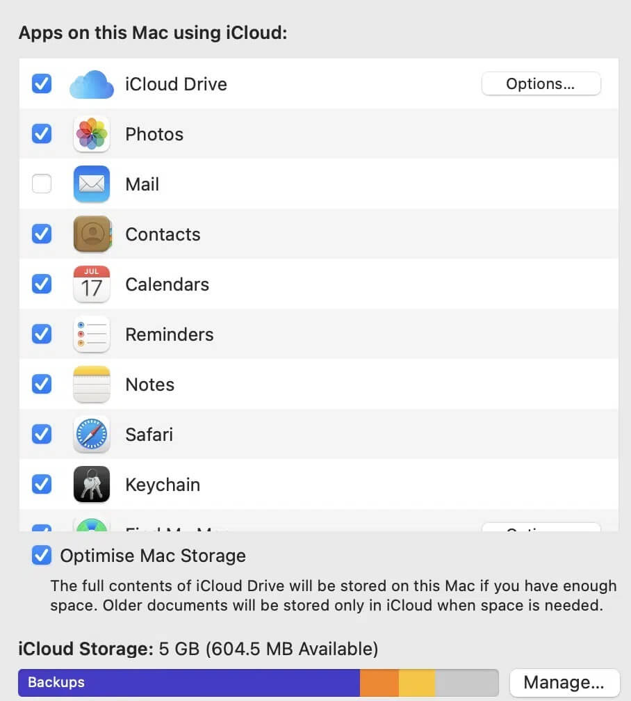 Select-iCloud-and-uncheck-the-box-near-News إصلاح مشاكل macOS Big Sur