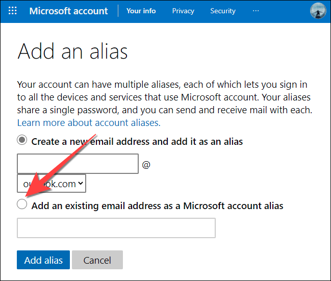 Select-the-box-for-adding-new-alias هل يمكنك حذف حساب Skype الخاص بك؟