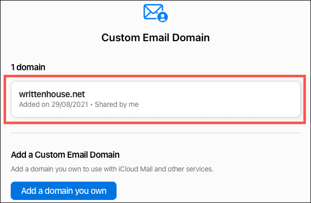 SelectDomain-iCloudCustomEmailDomain كيفية إعداد دومين بريد إلكتروني مخصص على iCloud