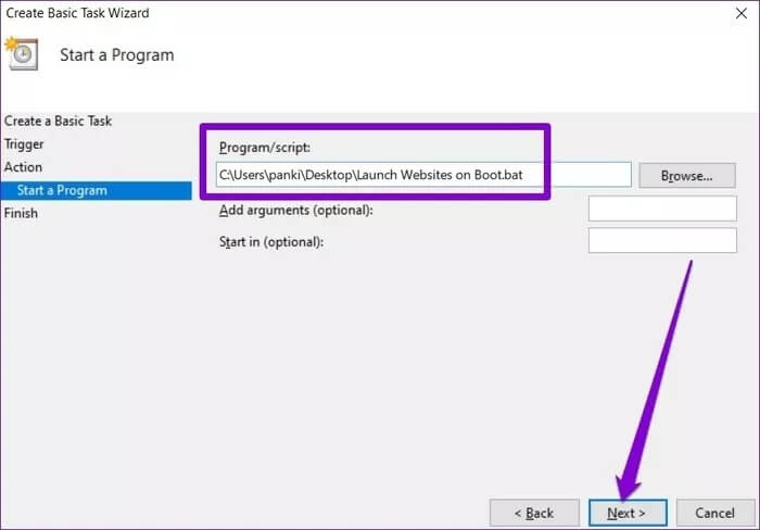Start-a-Program-with-Task-Scheduler_935adec67b324b146ff212ec4c69054f أفضل 3 طرق لفتح صفحة ويب عند بدء التشغيل في Windows 10