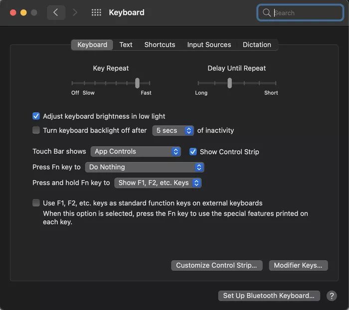 System-Preferences-Keyboard-Window_935adec67b324b146ff212ec4c69054f كيفية استخدام أداة التلخيص summarize على Mac