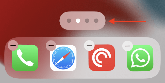 Tap-Pages-button كيفية إزالة صفحة الشاشة الرئيسية على iPhone و iPad