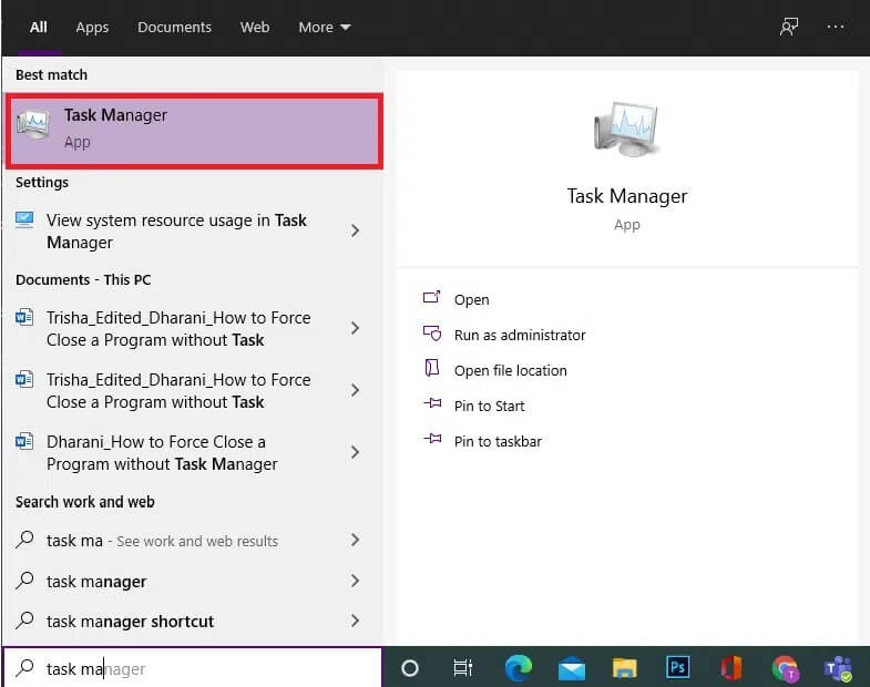 Task manager 1 - كيفية إصلاح الاستخدام العالي لوحدة المعالجة المركزية على Windows 10