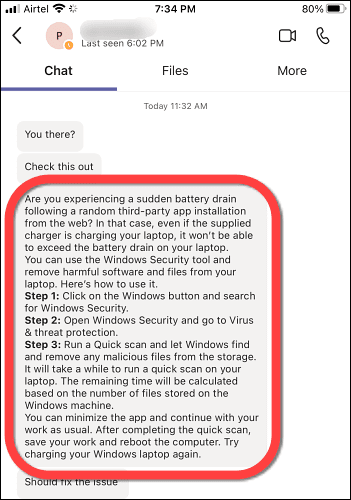 The-Long-message-you-want-teams-to-read-aloud كيفية جعل Microsoft Teams تقرأ الرسائل بصوت عالٍ