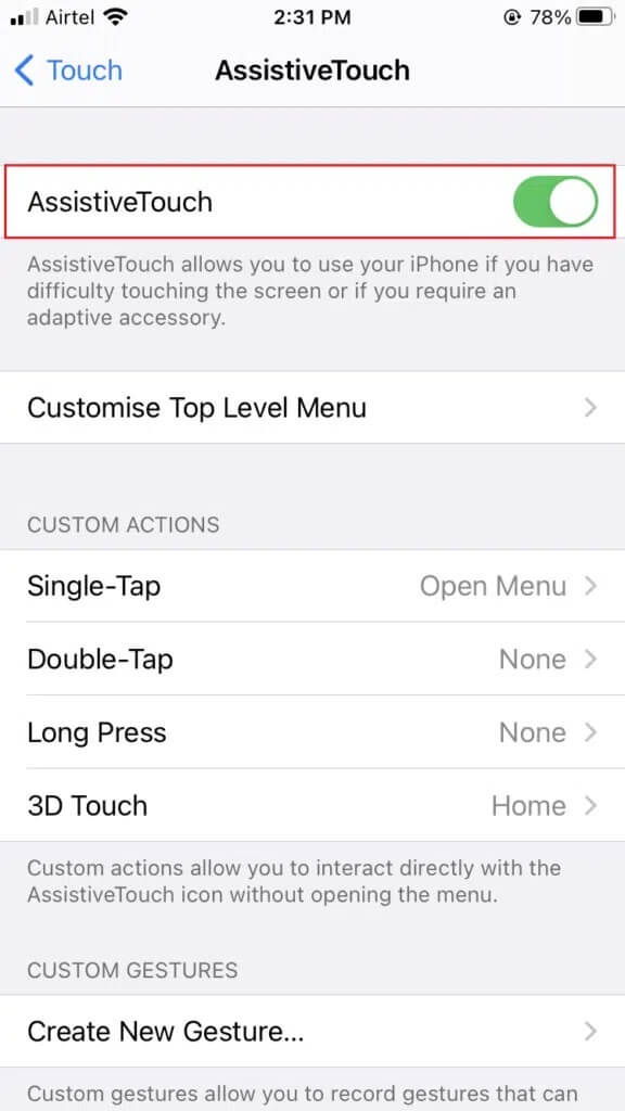 Toggle-ON-AssistiveTouch-576x1024-1 لماذا تم تجميد وتوقف جهاز iPhone الخاص بي ولا إيقافه أو إعادة تشغيله