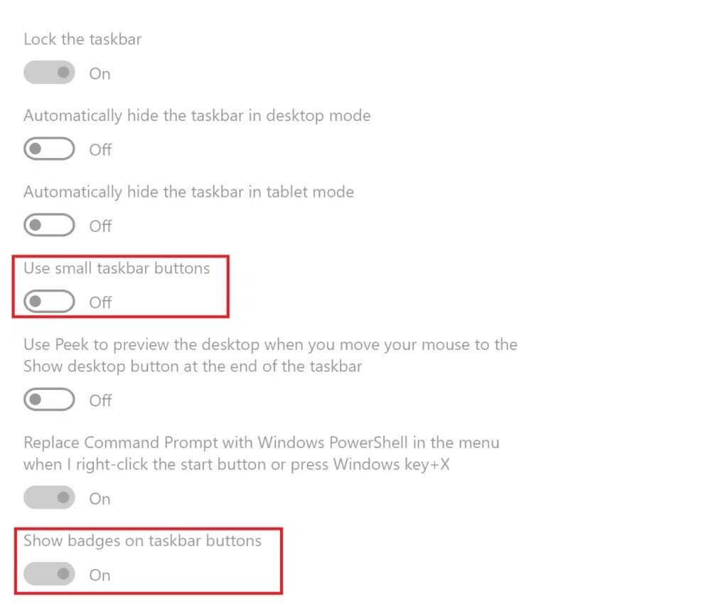 Toggle-on-the-button-below-the-option-that-states-Show-badges-on-taskbar-buttons-1024x852-1 إصلاح عدم عمل إشعارات Discord