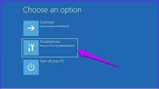Troubleshoot-to-restart-PC-or-see-advanced-options_4d470f76dc99e18ad75087b1b8410ea9 أفضل 5 طرق لإصلاح خطأ الجهاز غير قابل للتمهيد على Windows 10