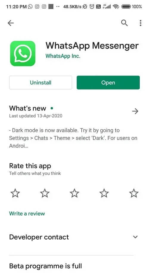 Uninstall-the-already-existing-WhatsApp-app-from-Google-Play-Store-and-searching-WhatsApp-on-it إصلاح للأسف توقفت خدمة IMS