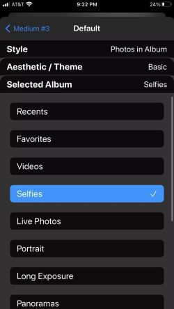 Widgetsmith-Photo-Album-Selection_935adec67b324b146ff212ec4c69054f كيفية اختيار صور محددة للويدجت و أدوات الذكية مع iOS