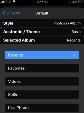 Widgetsmith-Recent-Photos_935adec67b324b146ff212ec4c69054f كيفية اختيار صور محددة للويدجت و أدوات الذكية مع iOS