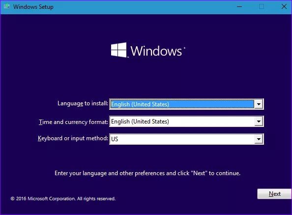 Windows-setup-select-language-and-region_4d470f76dc99e18ad75087b1b8410ea9 أفضل 5 طرق لإصلاح خطأ الجهاز غير قابل للتمهيد على Windows 10