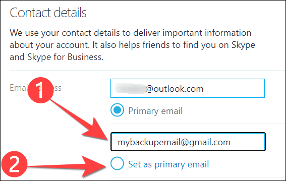 add-new-email-address-and-make-it-primary-email هل يمكنك حذف حساب Skype الخاص بك؟