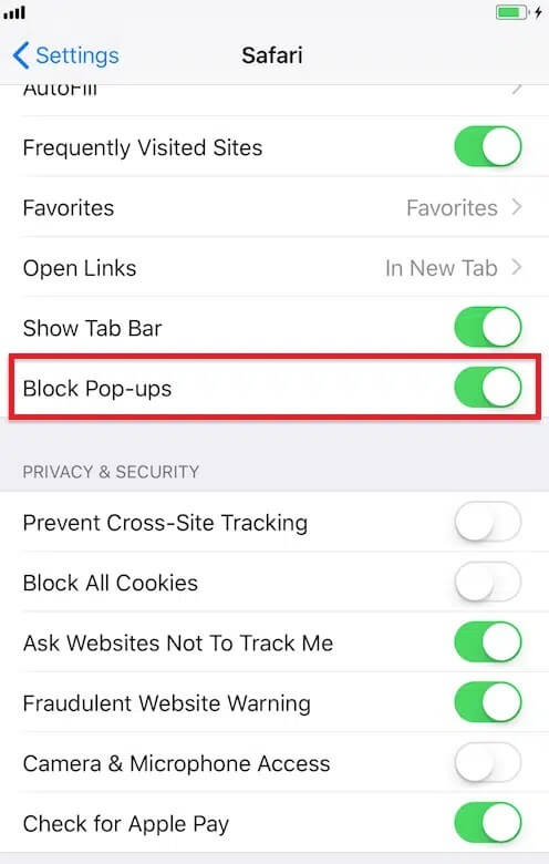 كيفية تعطيل النوافذ المنبثقة في Safari على iPhone - %categories