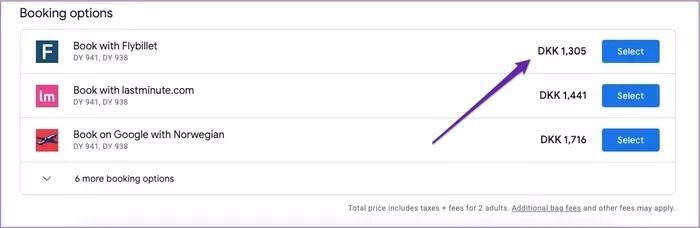 booking-flights-options-in-google-travel_935adec67b324b146ff212ec4c69054f كيفية استخدام Google Travel للتخطيط لرحلتك