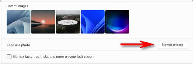 browse_photos كيفية تخصيص شاشة القفل على Windows 11