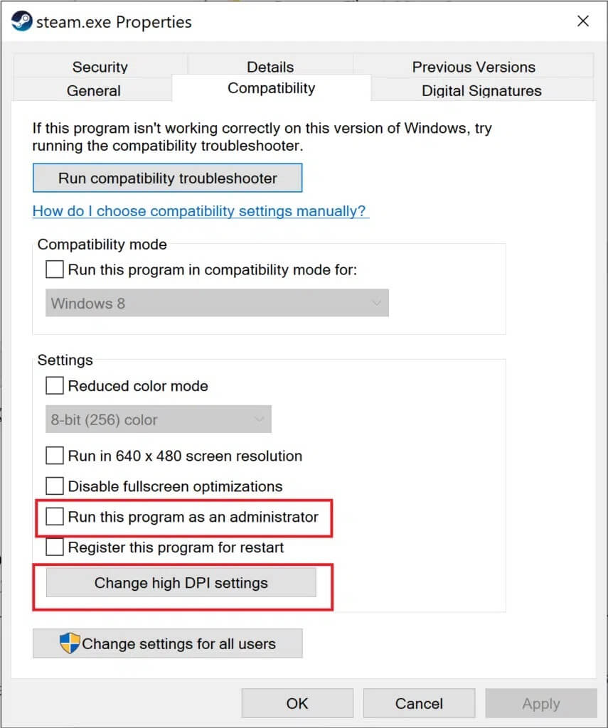 check-the-box-run-this-program-as-an-administrato-855x1024-1 إصلاح خطأ Destiny 2 Broccoli