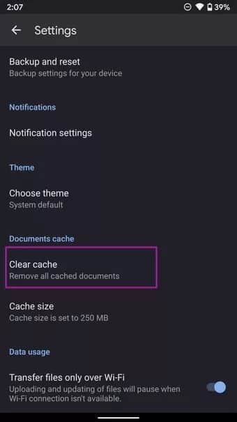 clear-google-drive-cache_7c4a12eb7455b3a1ce1ef1cadcf29289 أفضل 8 طرق لإصلاح تحميل Google Drive غير المكتمل على Android