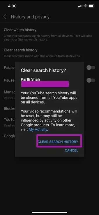 clear-search-history_7c4a12eb7455b3a1ce1ef1cadcf29289 كيفية إعادة تعيين سجل مشاهدة YouTube