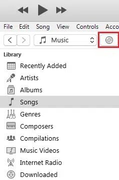 click-cd-icon-in-itunes كيفية نقل الموسيقى من القرص المضغوط إلى iPhone