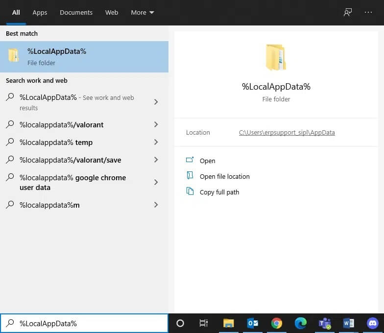 click-the-windows-search-box-again-and-type-local كيفية إصلاح Steam لا يقوم بتحميل الألعاب