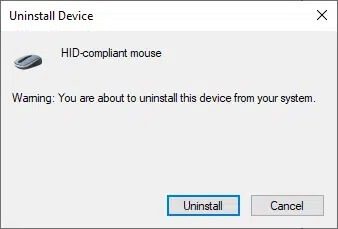 confirm-the-prompt-by-clicking-uninstall- إصلاح عدم القدرة على التمرير بشكل صحيح من خلال عجلة الماوس