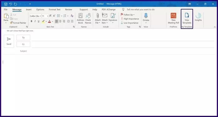 create-email-template-in-microsoft-outlook-step-3_935adec67b324b146ff212ec4c69054f كيفية إنشاء قوالب بريد إلكتروني في Microsoft Outlook