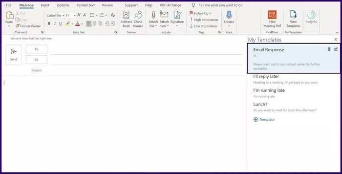 create-email-template-in-microsoft-outlook-step-7_935adec67b324b146ff212ec4c69054f كيفية إنشاء قوالب بريد إلكتروني في Microsoft Outlook