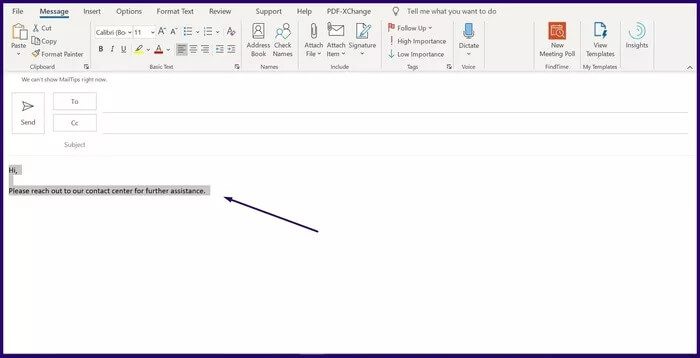 create-email-template-in-microsoft-outlook-step-8_935adec67b324b146ff212ec4c69054f كيفية إنشاء قوالب بريد إلكتروني في Microsoft Outlook