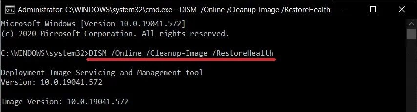 execute-the-following-DISM-command كيفية إصلاح Steam لا يقوم بتحميل الألعاب
