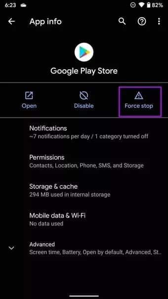 force-stop-play-store_7c4a12eb7455b3a1ce1ef1cadcf29289 أفضل 7 طرق لإصلاح خطأ مطلوب مصادقة متجر Google Play