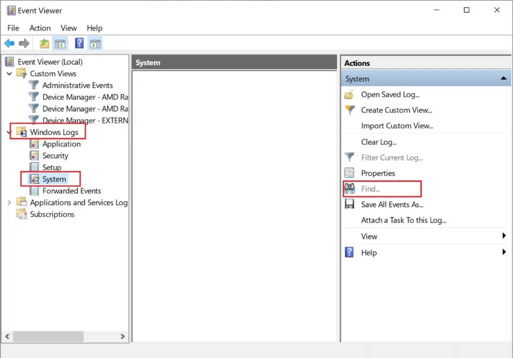 go-to-windows-logs-greater-system-from-the-left-pane-of-1024x715-1 إصلاح خطأ Destiny 2 Broccoli