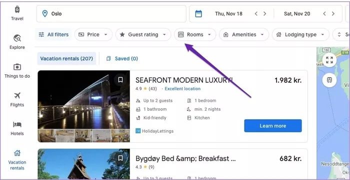 google-travel-filter-accommodation_935adec67b324b146ff212ec4c69054f-1 كيفية استخدام Google Travel للتخطيط لرحلتك