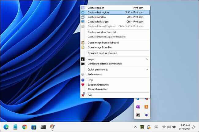 greenshot_screenshot كيفية التقاط لقطة شاشة على Windows 11