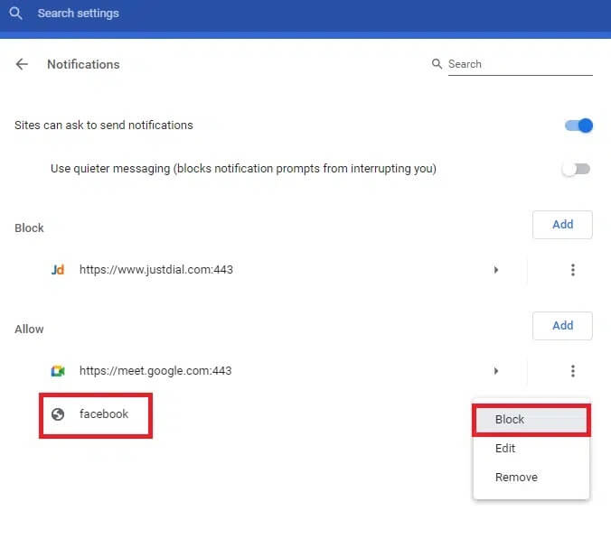 here-click-on-the-three-dot-icon-corresponding-to كيفية إيقاف تشغيل إشعارات Facebook على Chrome