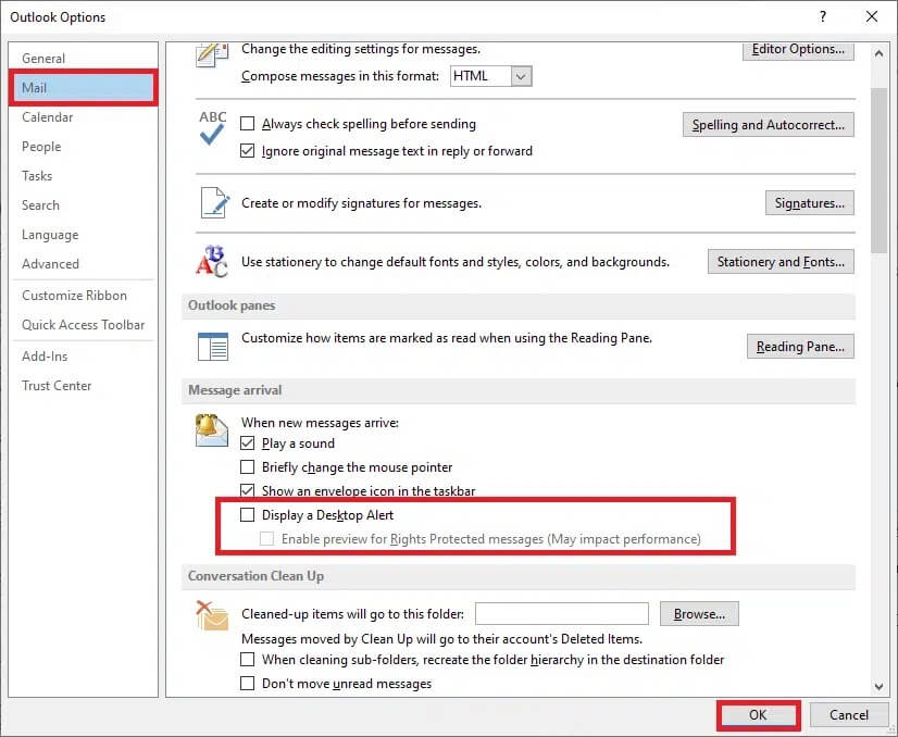 here-switch-to-the-mail-tab-uncheck-the-box-dis كيفية إصلاح رمز الخطأ 0x80004005