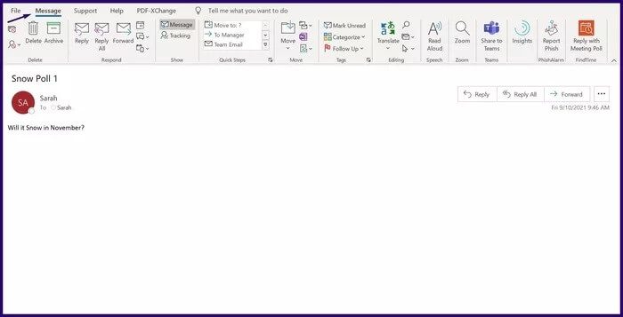 كيفية إنشاء استطلاع باستخدام أزرار التصويت في Microsoft Outlook - %categories