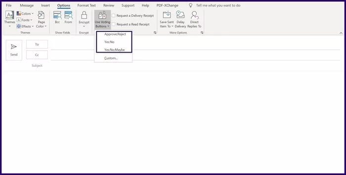 كيفية إنشاء استطلاع باستخدام أزرار التصويت في Microsoft Outlook - %categories