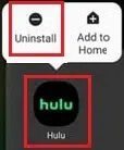 hulu-uninstall كيفية إصلاح خطأ Hulu Token 5