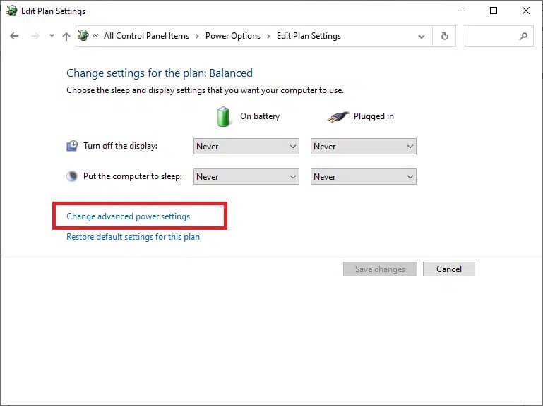in-the-edit-plan-settings-window-click-on-change إصلاح خطأ موارد النظام غير الكافية لإكمال API