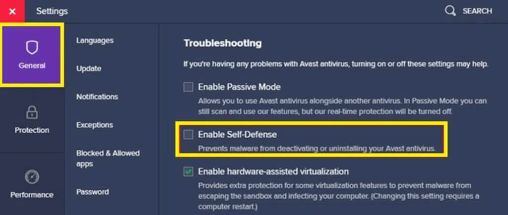 in-the-troubleshooting-menu-uncheck-the-enable-se-1024x434-1 كيفية إصلاح رمز الخطأ 0x80004005