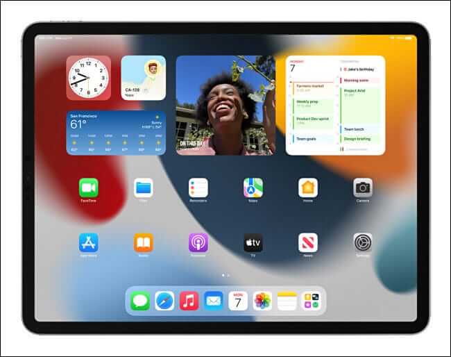 ipad_widgets الجديد في iOS 15 و iPadOS 15 و macOS Monterey