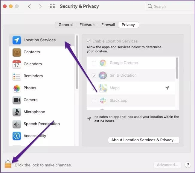 location-services-settings-and-privacy_4d470f76dc99e18ad75087b1b8410ea9 كيفية إصلاح استنزاف بطارية جهاز Mac بسرعة بعد إغلاق التطبيقات