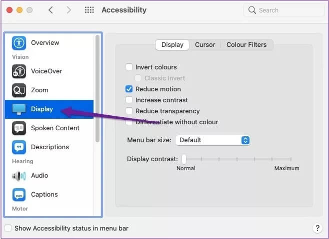 mac-display-settings-accessibility_4d470f76dc99e18ad75087b1b8410ea9 أفضل 5 تعديلات لإعدادات شاشة Mac للاستمتاع بصور أفضل