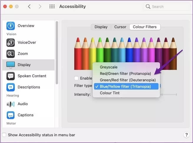 mac-expandable-color-filter-options_4d470f76dc99e18ad75087b1b8410ea9 أفضل 5 تعديلات لإعدادات شاشة Mac للاستمتاع بصور أفضل