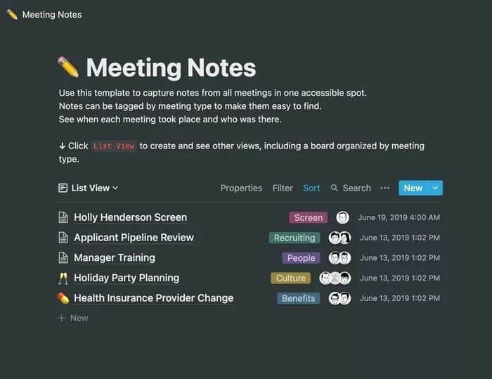 meeting-notes-notion-template_935adec67b324b146ff212ec4c69054f أفضل 8 قوالب Notion للأعمال