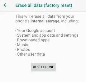 next-tap-reset-phone- كيفية إعادة ضبط LG Stylo 4